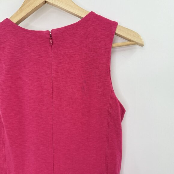 J.Crew Factory DayBreak Fuchsia Cotton Dress Pockets Size XS Preppy FLAWS - Picture 9 of 14